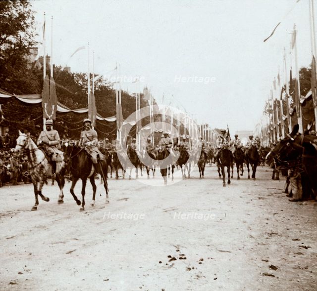 Mounted officers, victory parade, Paris, France, c1918-c1919. Artist: Unknown.