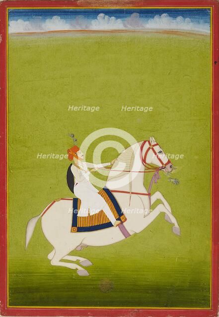 Mounted Rajput, early 19th century. Artist: Unknown.
