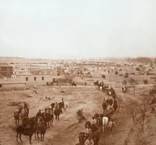 Mounted soldiers, Somme-Tourbe, northern France, c1914-c1918