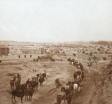 Mounted soldiers, Somme-Tourbe, northern France, c1914-c1918