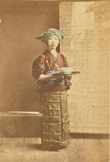 Mousmée in Country Teahouse, 1897. Creator: Ogawa Kazumasa