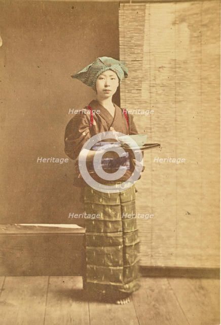 Mousmée in Country Teahouse, 1897. Creator: Ogawa Kazumasa.