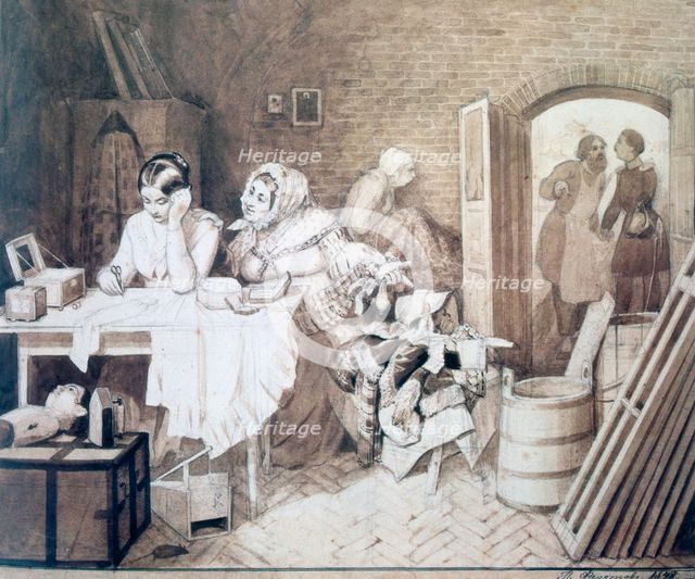 'Mousetrap', 1846. Artist: Pavel Andreevich Fedotov