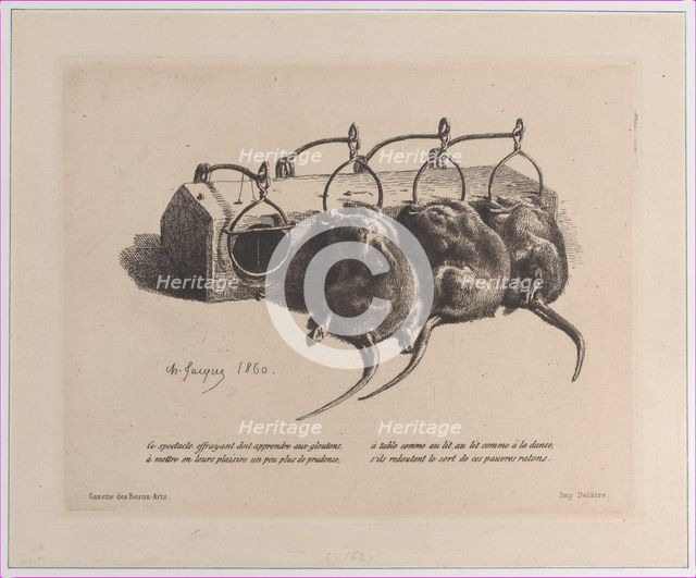 Mousetrap, 1860. Creator: Charles Emile Jacque.