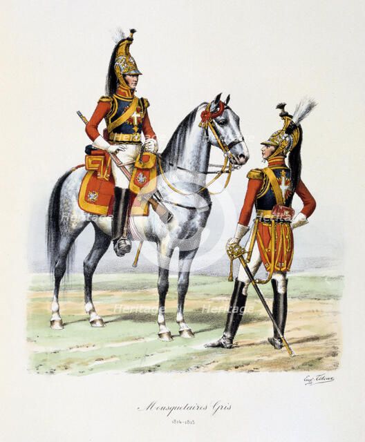 'Mousquetaires Gris', 1814-15. Artist: Eugene Titeux