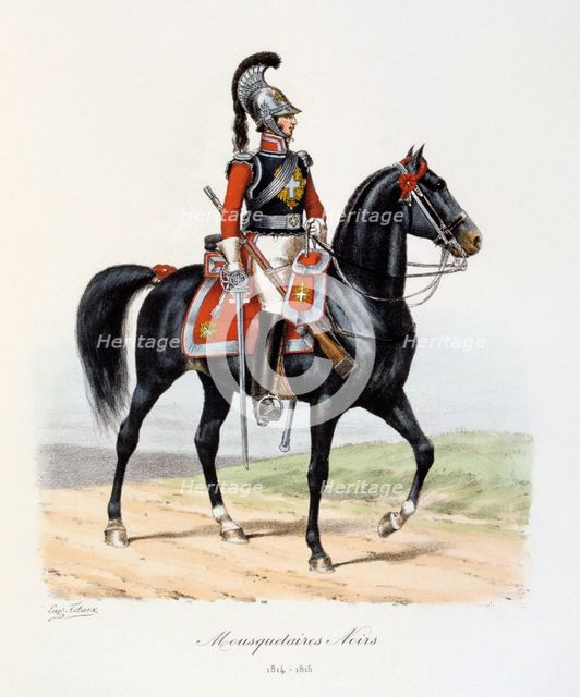Mousquetaires Noirs, 1814-15. Artist: Eugene Titeux