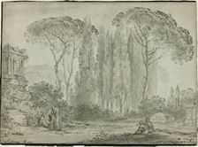 Mourners in a Graveyard, n.d. Creator: Carlo Labruzzi