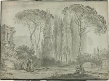 Mourners in a Graveyard, n.d. Creator: Carlo Labruzzi