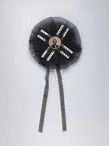 Mourning Corsage with Portrait of Abraham Lincoln, April 1865. Creator: Unknown