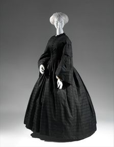Mourning dress, American, 1850-55. Creator: Unknown