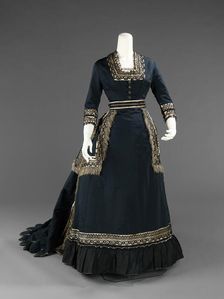 Mourning dress, American, 1872-74. Creator: Unknown