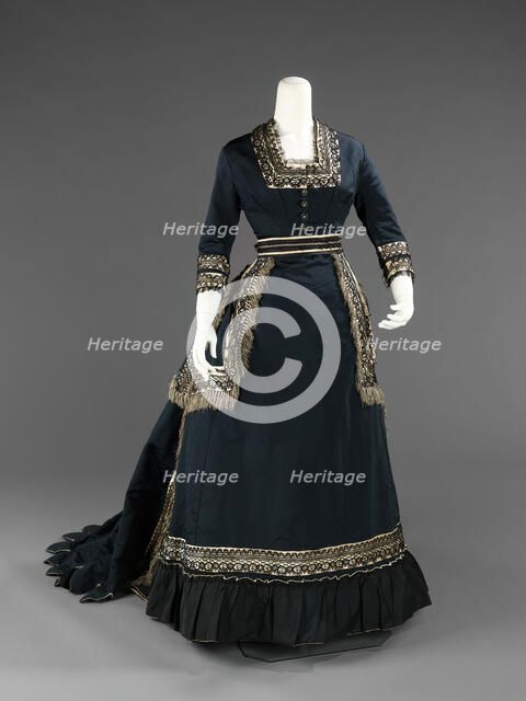 Mourning dress, American, 1872-74. Creator: Unknown.