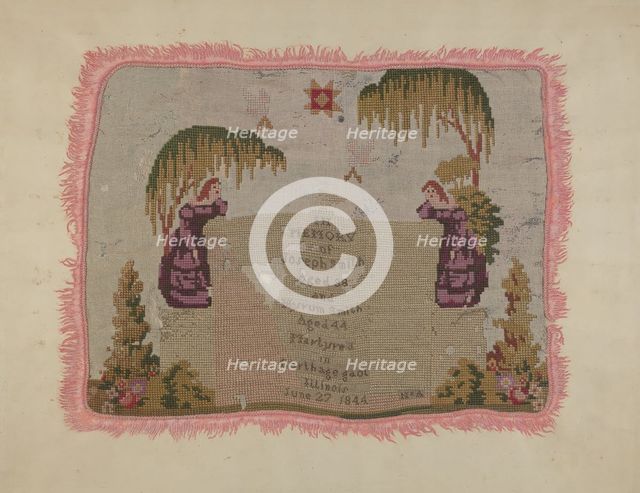 Mourning Embroidery, 1935/1942. Creator: William Parkinson.