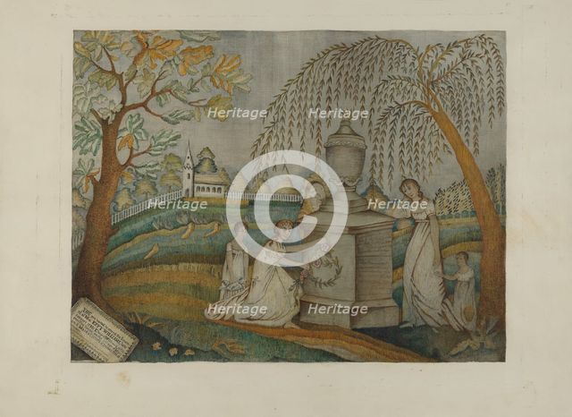 Mourning Embroidery, 1935/1942. Creator: Harry Jennings.