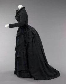 Mourning ensemble, American, 1870-72. Creator: Unknown