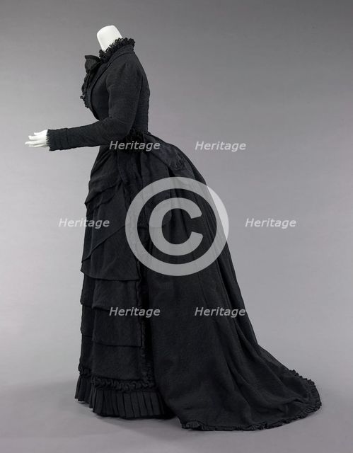 Mourning ensemble, American, 1870-72. Creator: Unknown.