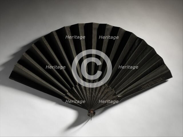 Mourning fan, American, 1880-85. Creator: Unknown.