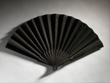 Mourning fan, American, 1880-85. Creator: Unknown