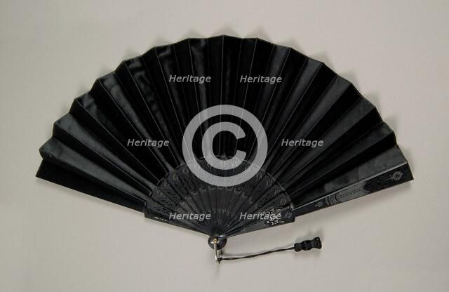 Mourning fan, American, 1880-89. Creator: Unknown.