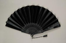 Mourning fan, American, 1880-89. Creator: Unknown