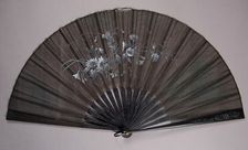 Mourning fan, French, 1885-95. Creator: Unknown