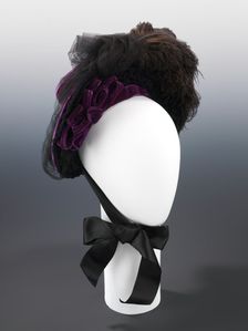 Mourning hat, American, ca. 1888. Creator: West's