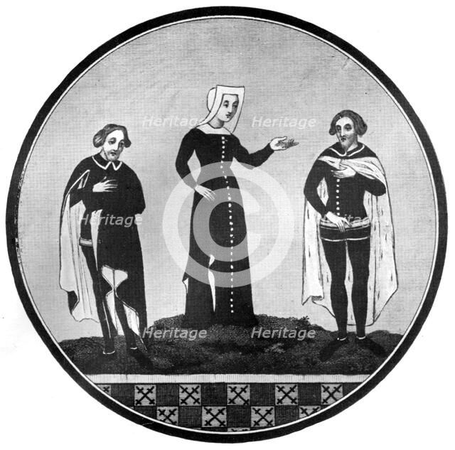 Mourning habits, 14th century, (1910). Artist: Unknown