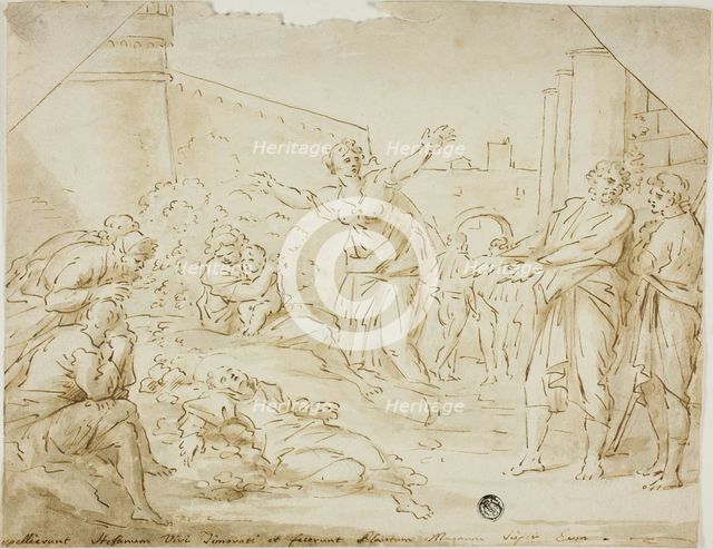 Mourning over the Body of Saint Stephen, 1604/1799. Creator: Unknown.