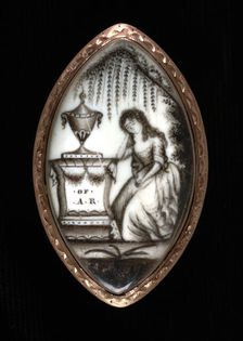 Mourning Locket for A. R., ca. 1780. Creator: Unknown