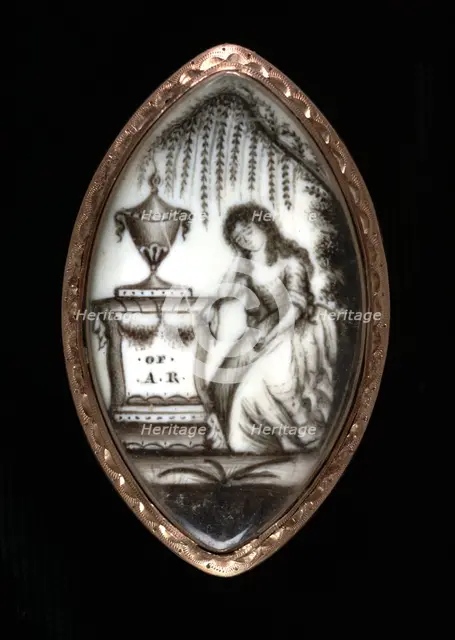 Mourning Locket for A. R., ca. 1780. Creator: Unknown.