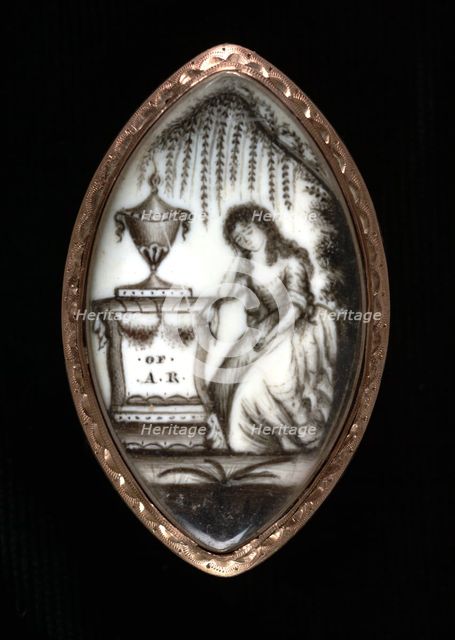 Mourning Locket for A. R., ca. 1780. Creator: Unknown.