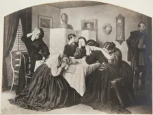 "Mourning News", from the series "Polonia" by Artur Grottger, 19th century, (1905-1911). Creator: Jan Czernecki