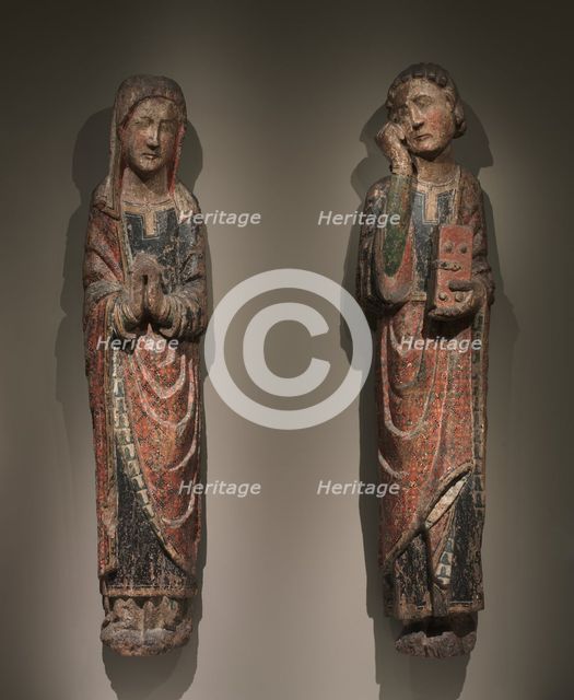 Mourning Saint John and Mourning Virgin (pair), c. 1250-1275. Creator: Unknown.