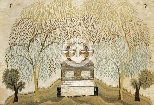 Mourning Sampler, Rhode Island, c. 1810. Creator: Mary Winsor.