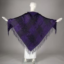 Mourning shawl, American, 1840-60. Creator: Unknown