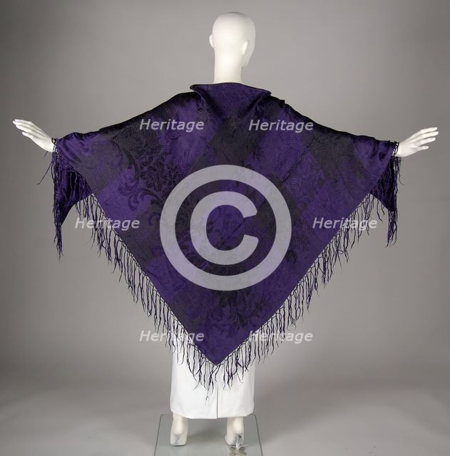 Mourning shawl, American, 1840-60. Creator: Unknown.