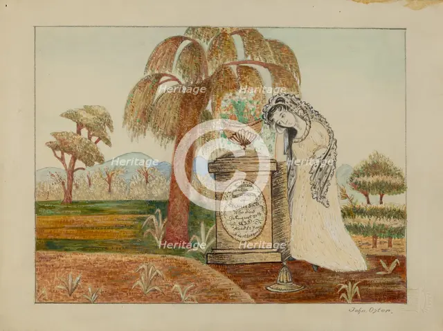 Mourning Picture, c. 1936. Creator: John Oster.