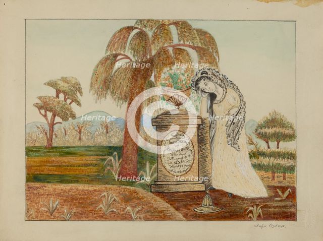 Mourning Picture, c. 1936. Creator: John Oster.