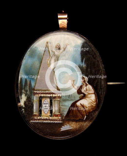 Mourning Pin, 1790s. Creator: Unknown.