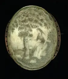 Mourning Pin for ER, late 18th - early 19th century. Creator: Unknown