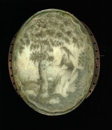 Mourning Pin for ER, late 18th - early 19th century. Creator: Unknown