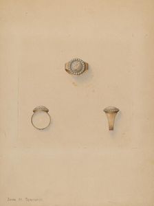 Mourning Ring, 1935/1942. Creator: John H. Tercuzzi