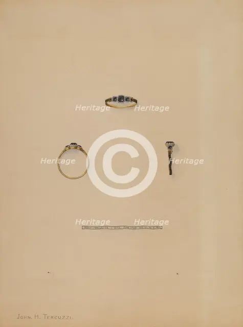 Mourning Ring, c. 1936. Creator: John H. Tercuzzi.