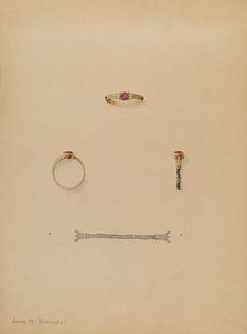 Mourning Ring, c. 1937. Creator: John H. Tercuzzi