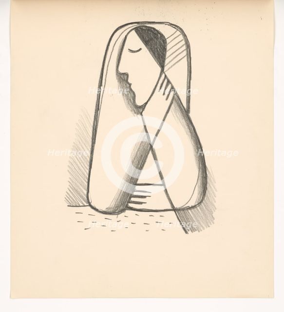 Mourning woman, 1938. Creator: Mikulas Galanda.