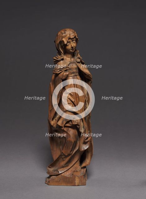 Mourning Virgin from a Crucifixion Group, 1500-1510. Creator: Veit Stoss (German, c. 1445-1533).