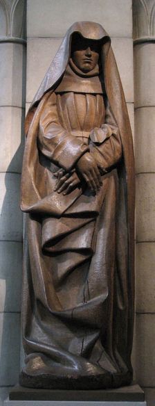 Mourning Virgin from a Crucifixion Group, French, 1450-75. Creator: Unknown