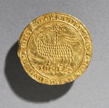 Mouton dOr of King Jean le Bon of France, 1350-1364 (obverse), 1350-1364. Creator: Unknown