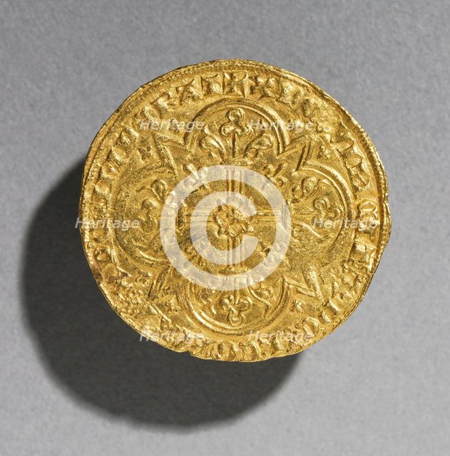 Mouton dOr of King Jean le Bon of France, 1350-1364 (reverse), 1350-1364. Creator: Unknown.
