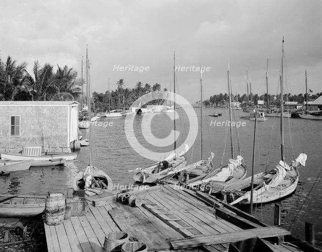 Mouth of the Miami River and Biscayne Bay, Miami, Fla., between 1900 and 1920. Creator: Unknown.